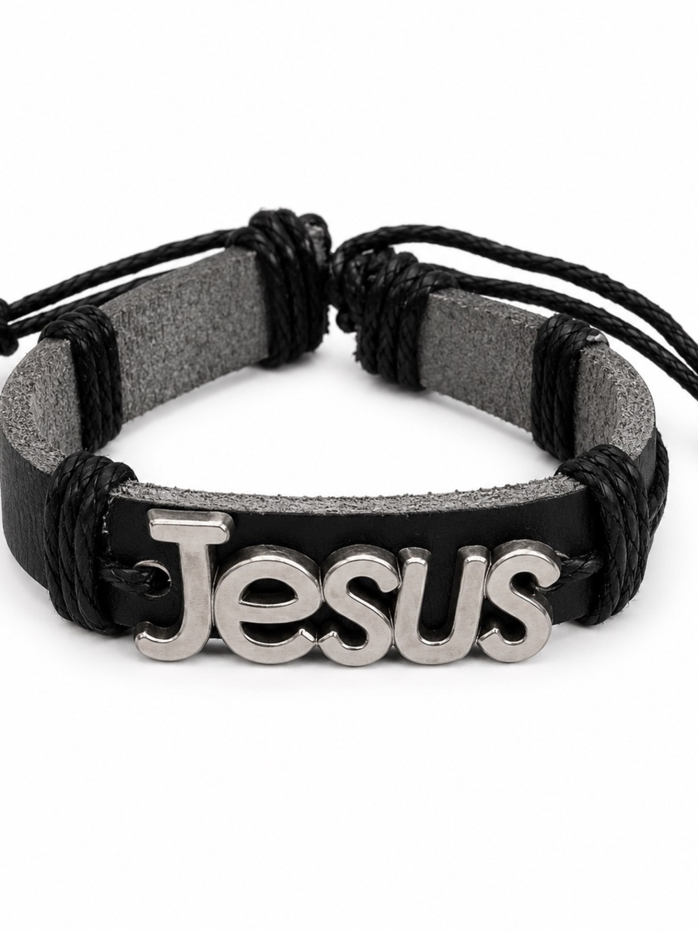 Jesus Adjustable Faith Bracelet | Black Christian Jewelry | New